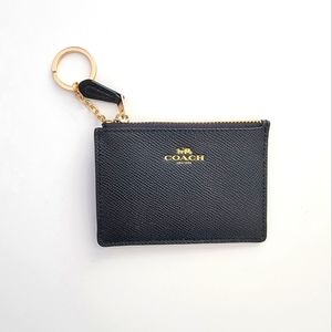 Coach Mini Skinny ID Case, Black and Gold, NWT